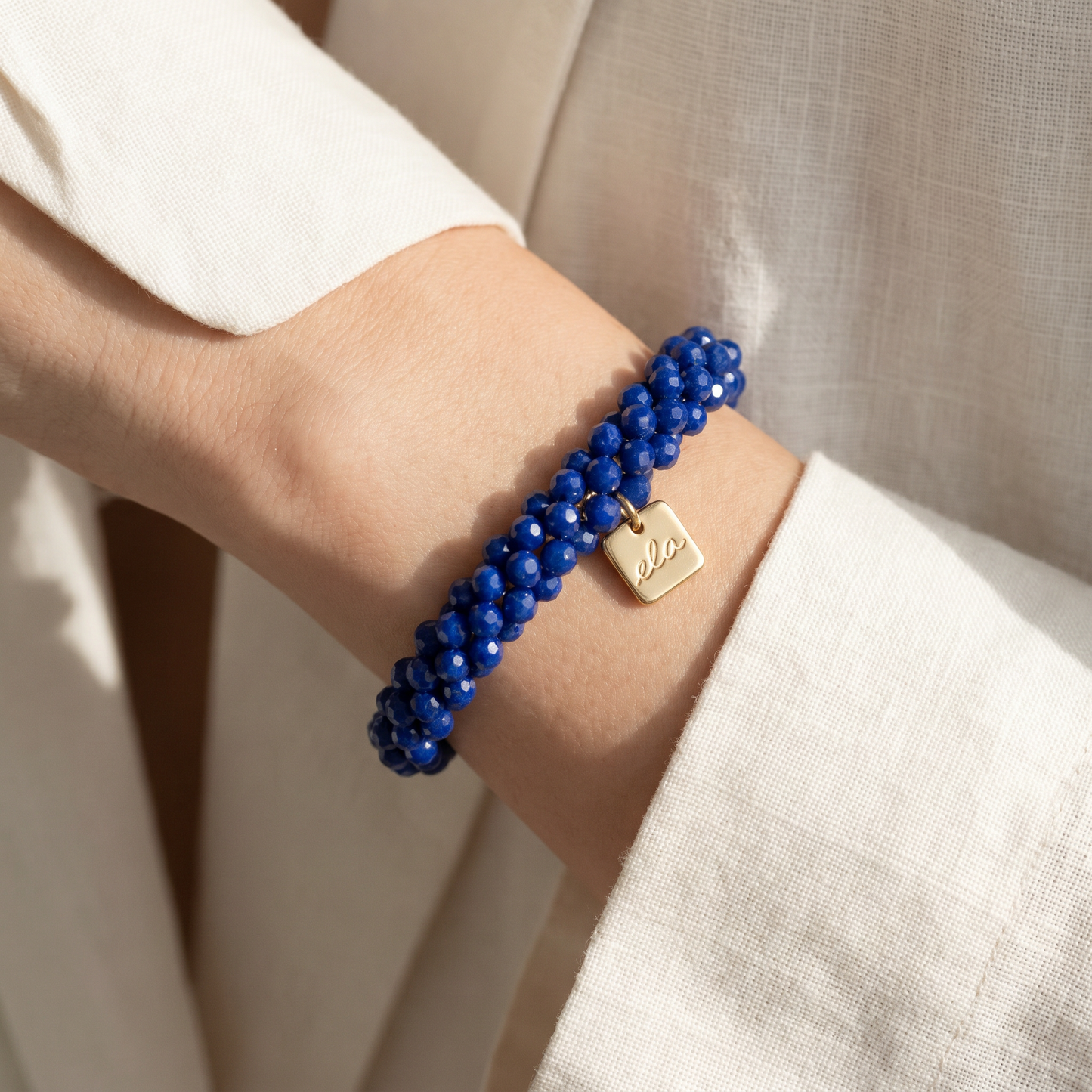 Ela Blue – Kralen Haarelastiek & Armband