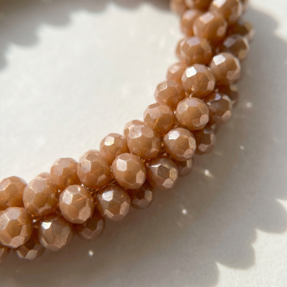 Ela Caramel – Kralen Haarelastiek & Armband