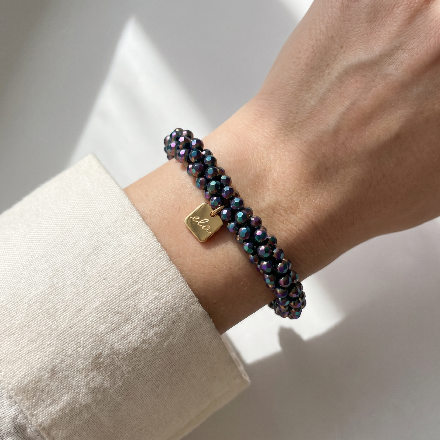 Ela Dark Rainbow – Kralen Haarelastiek & Armband