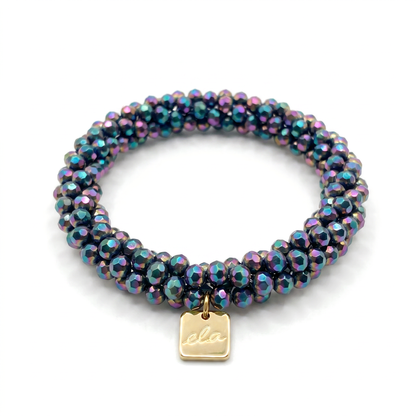 Ela Dark Rainbow – Kralen Haarelastiek & Armband