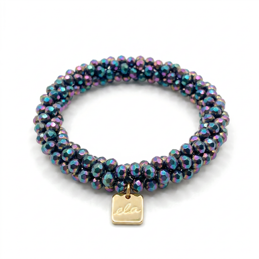 Ela Dark Rainbow – Kralen Haarelastiek & Armband