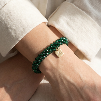 Ela Emerald – Kralen Haarelastiek & Armband