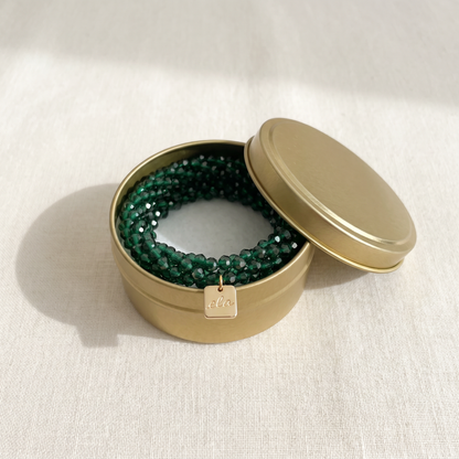Ela Emerald – Kralen Haarelastiek & Armband