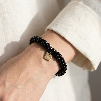 Ela Onyx – Kralen Haarelastiek & Armband