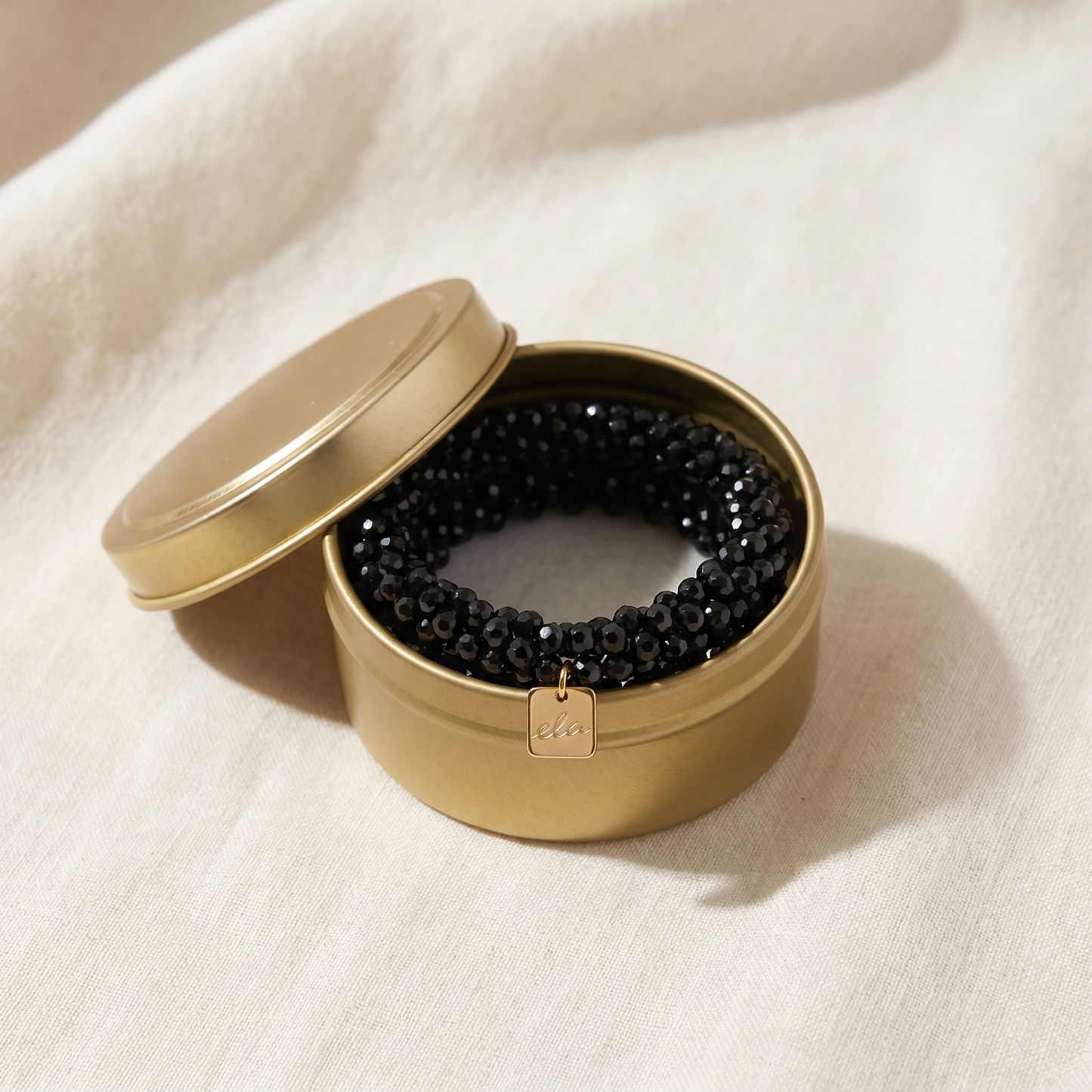 Ela Onyx – Kralen Haarelastiek & Armband