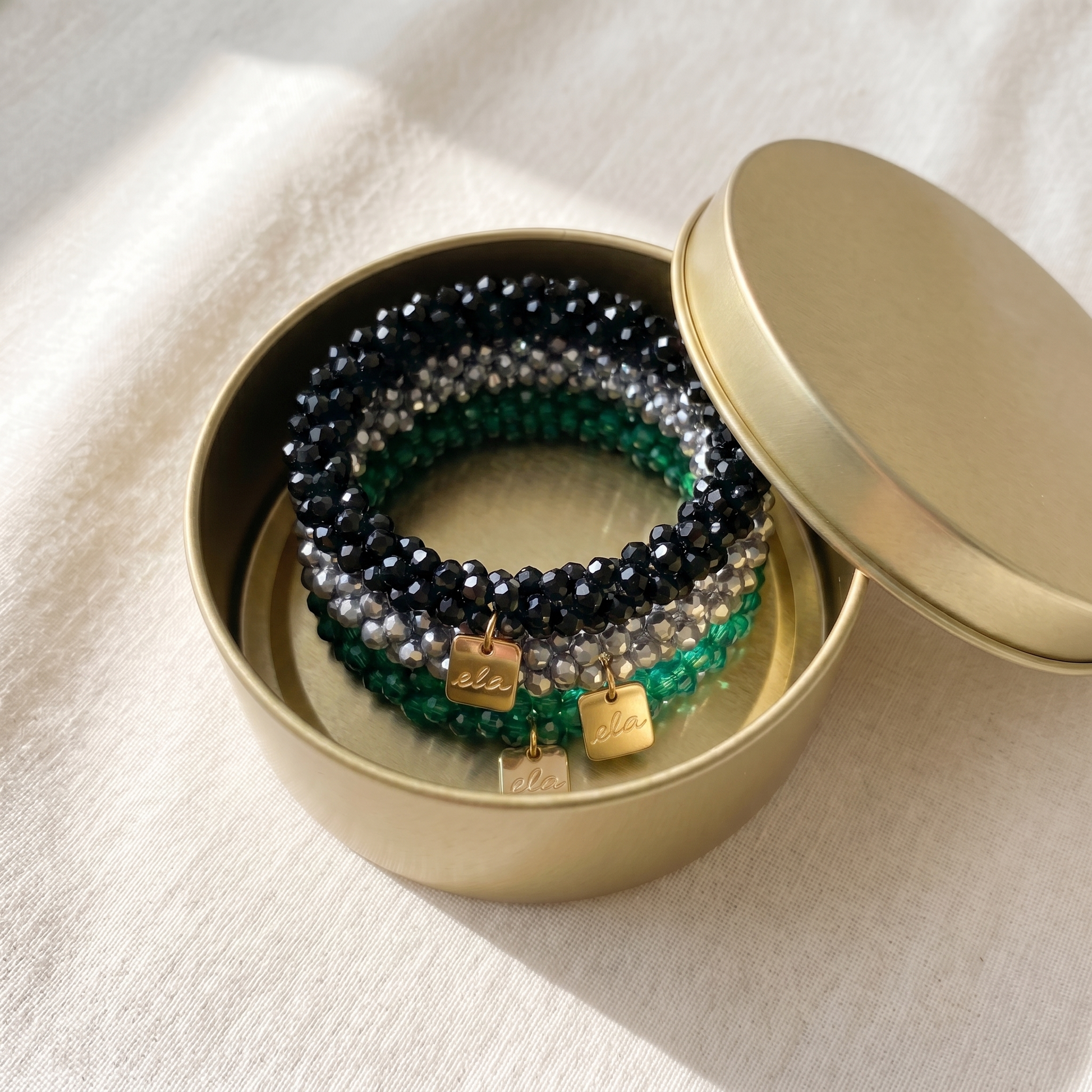Cool Sparkle bundel in open gouden tin
